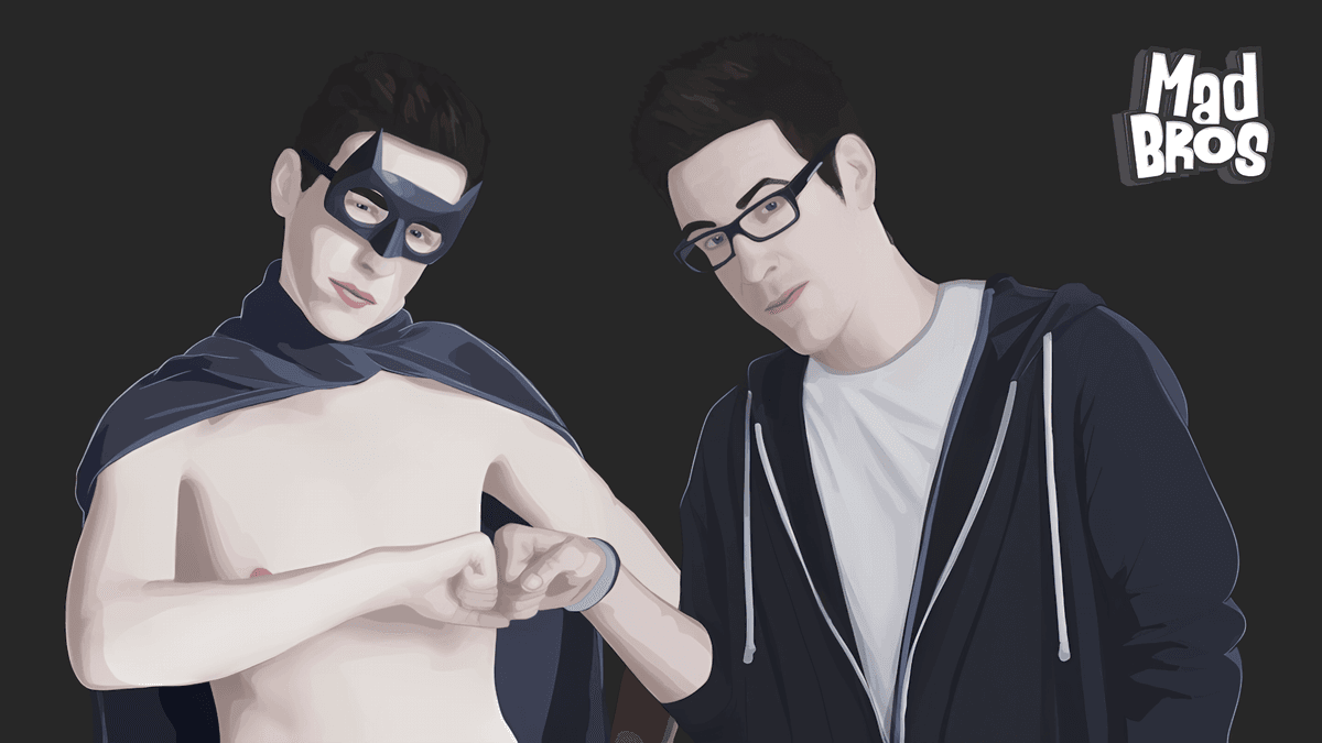 Cartoon art komediálního dua Madbros