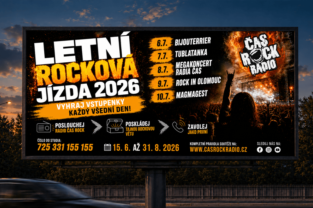 Čas Rock Radio   Letní rocková jízda 2026 billboard