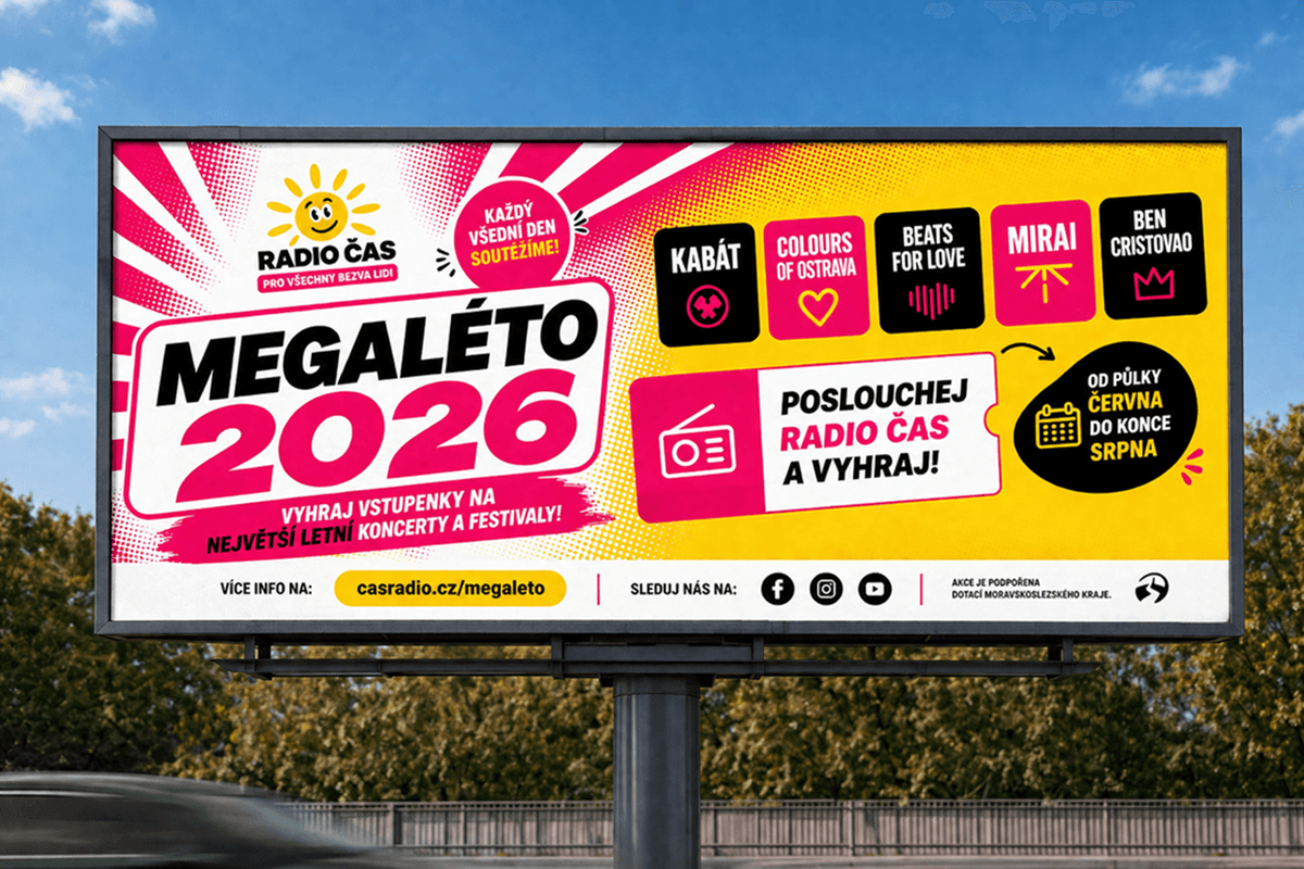 Rádio Čas   Megaléto 2026 billboard